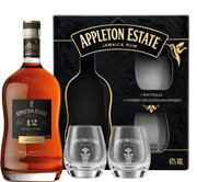 Appleton Estate 12 Year Old Rare Casks Rum – Poklon pakovanje sa dvije brendirane čaše za rum  (700 ml)