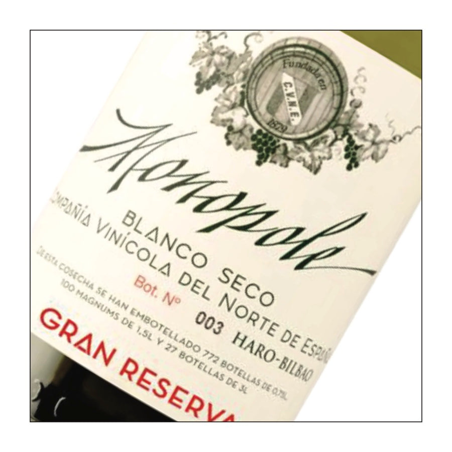 Monopole Clásico Gran Reserva, CVNE 2017  (750 ml)