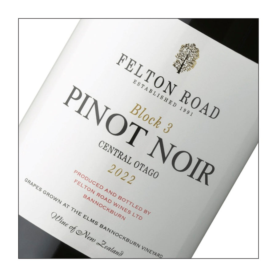 Pinot Noir "Block 3" Felton Road 2022  (750 ml)