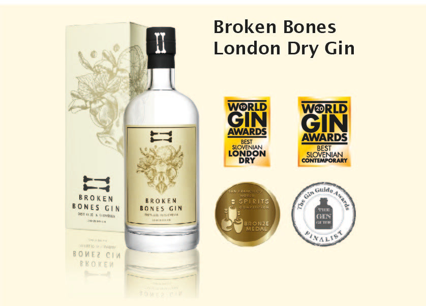 Broken Bones London Dry Gin (500 ml) with Gift Box