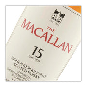 The Macallan 15 Year Old – Highland Single Malt Scotch Whisky w Gift Box  (700 ml)